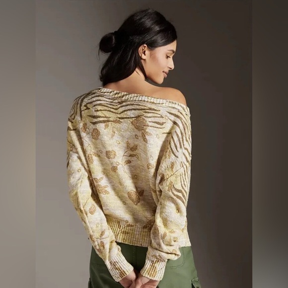 Pilcro Anthropologie Sweater Yellow Knit Pullover - Picture 2 of 7